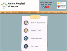 Tablet Screenshot of animalhospitalverona.com